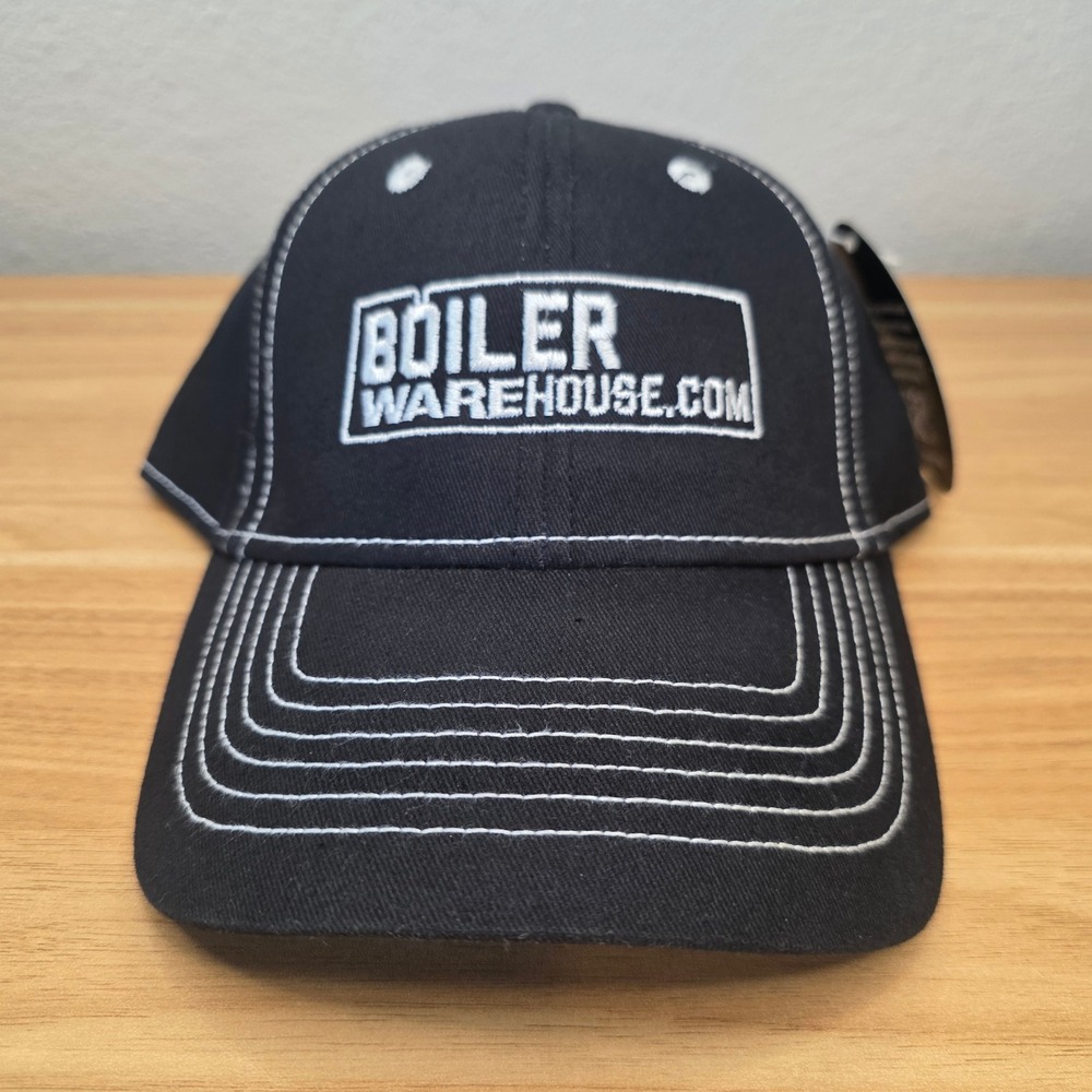KC Caps Boiler Warehouse Baseball Hat Mens OSFM Black New Contrast Stitch Cap